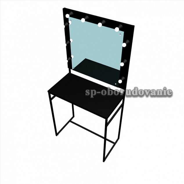 Стол для макияжа из металла, с зеркалом и лампами