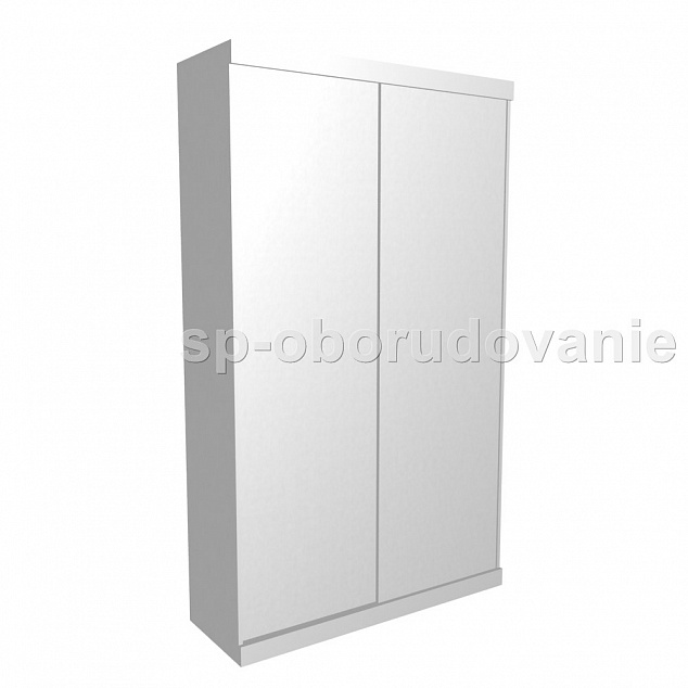 Шкаф серый для одежды купе безрамный SP1349