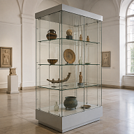 Шкаф-витрина для экспонатов ПP-1, варианты исполнения, материалы и дизайн