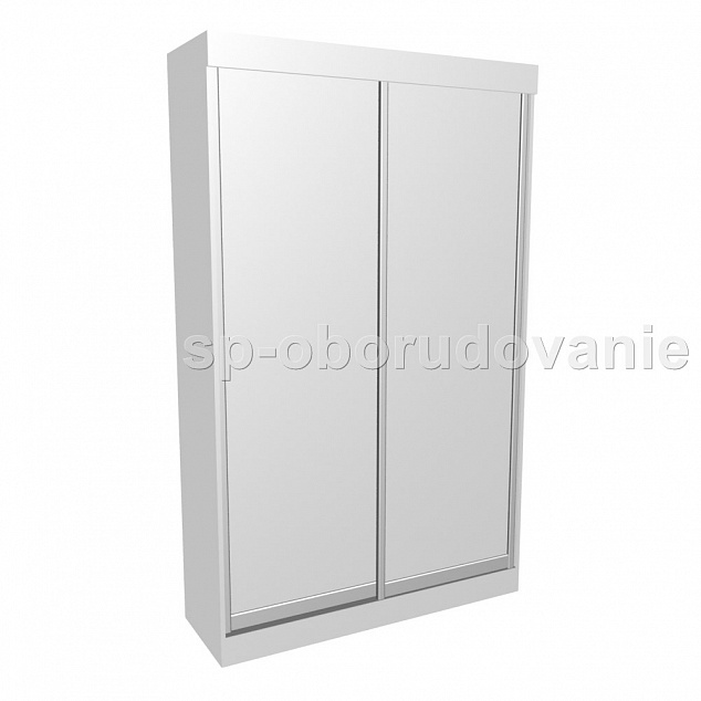 Шкаф серый с дверьми купе SP1325
